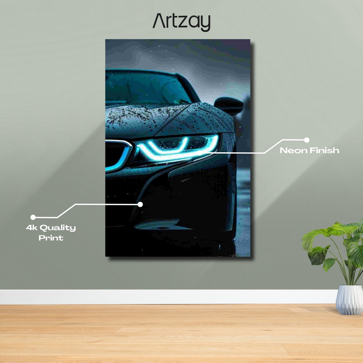BMW I8 Neon Poster β Iconic Glow Edition | 4K Print