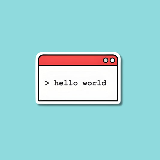 Hello World Sticker