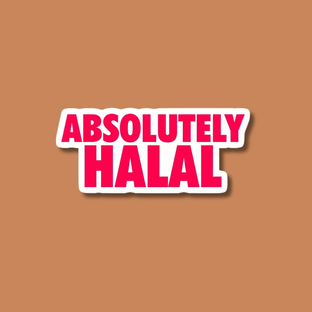 absolutely halal sticker
