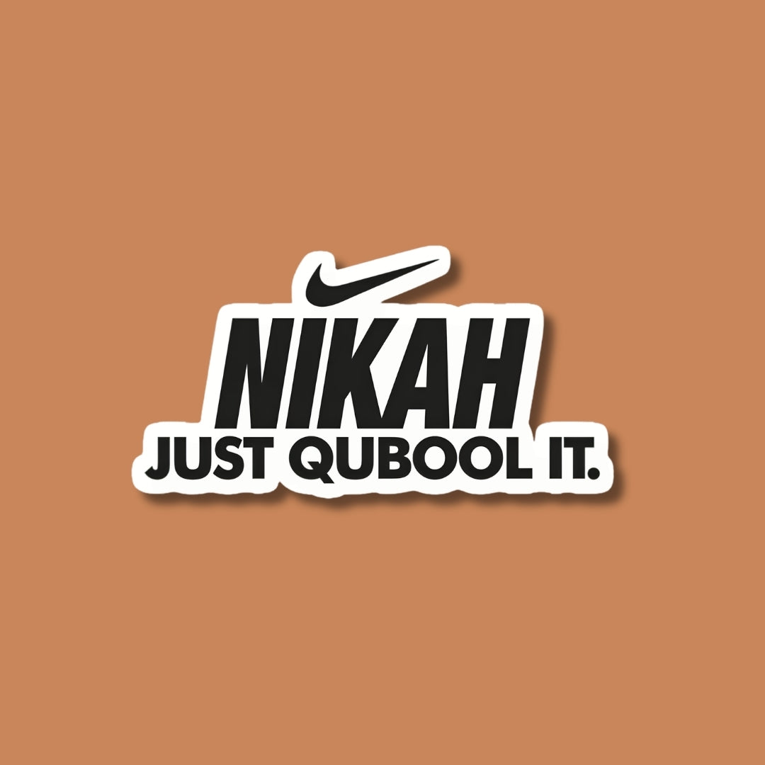nikkah just qabool it sticker