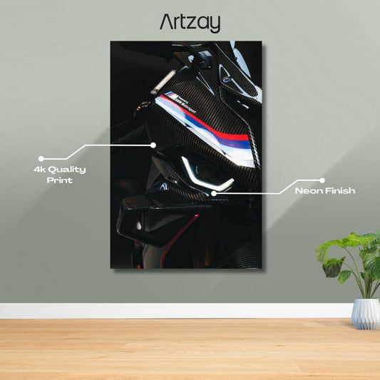 BMW S 1000 RR Headlights Neon Poster – Iconic Glow Edition | 4K Print