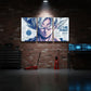 Goku 3 Panel Wall Frame | Dragon Ball Z Anime Wall Art | 4K Waterproof Gaming Room & Otaku Decor