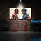 Iron Man vs Captain America 3 Panel Wall Frame | Marvel Avengers Wall Art | 4K Superhero Gaming & Room Decor