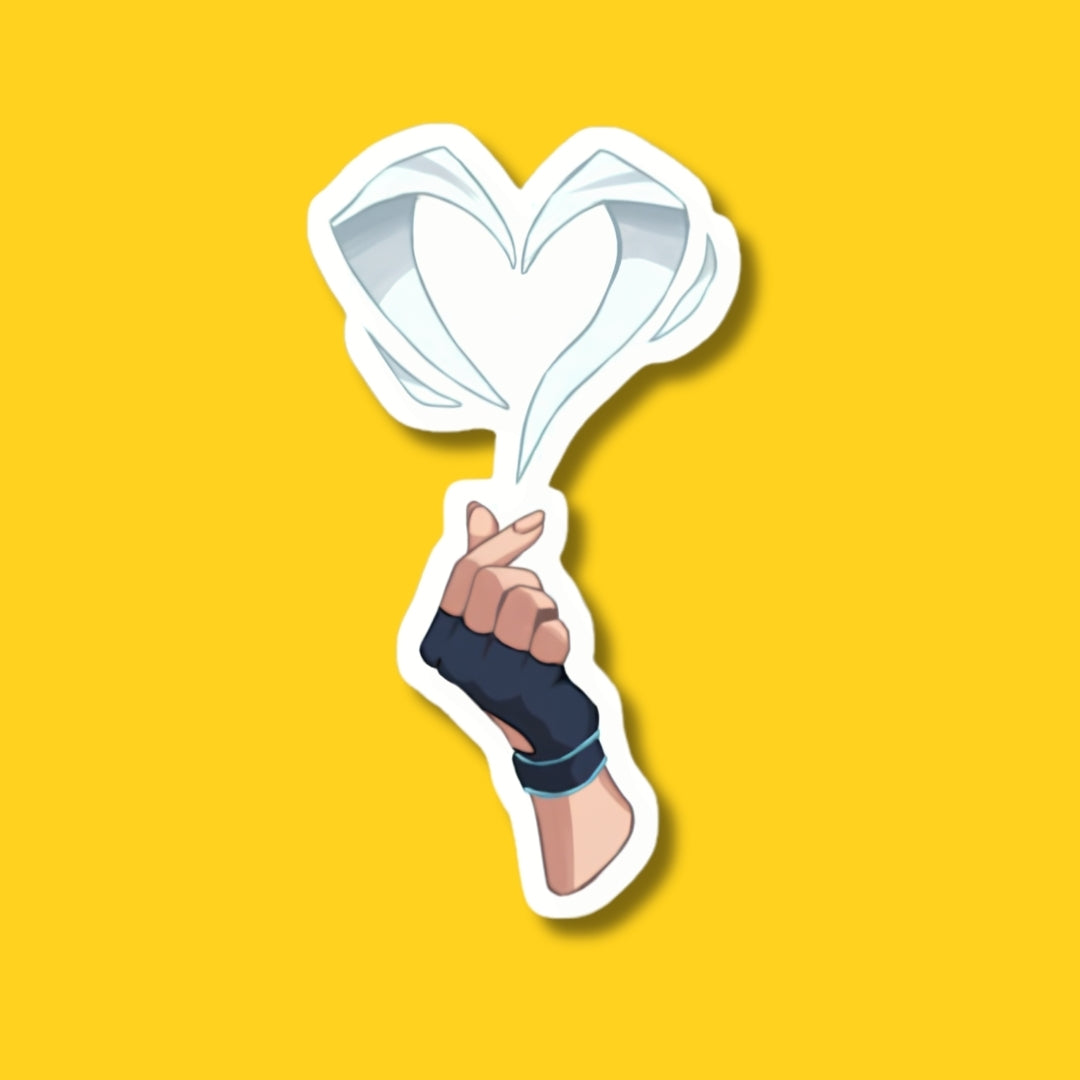 jett finger heart sticker