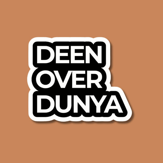 Deen over Duniya Sticker