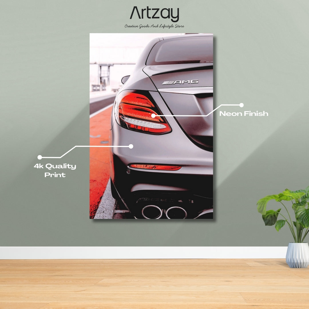 Mercedes AMG Track Exit Neon Poster – Iconic Glow Edition | 4K Print
