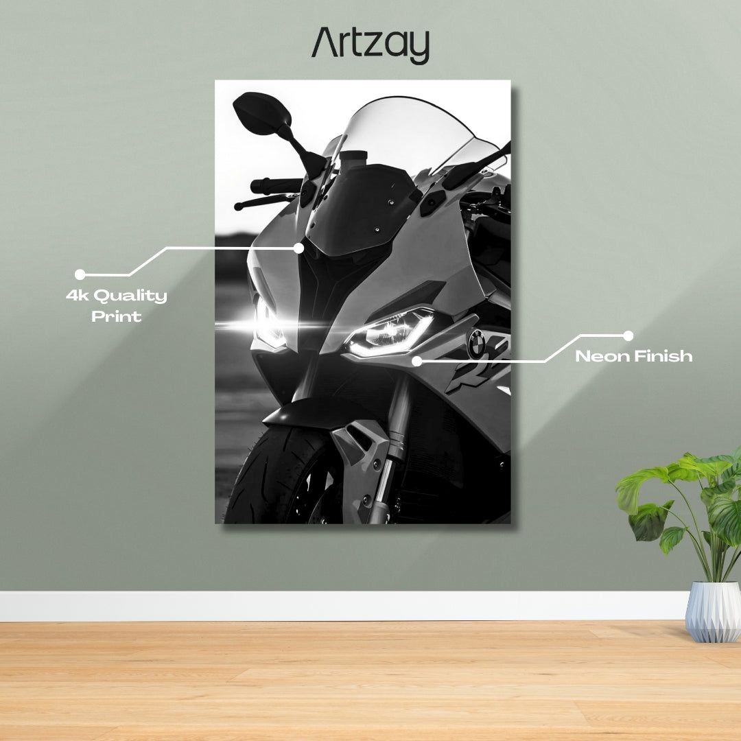 BMW S 1000  Headlights Neon Poster – Iconic Glow Edition | 4K Print