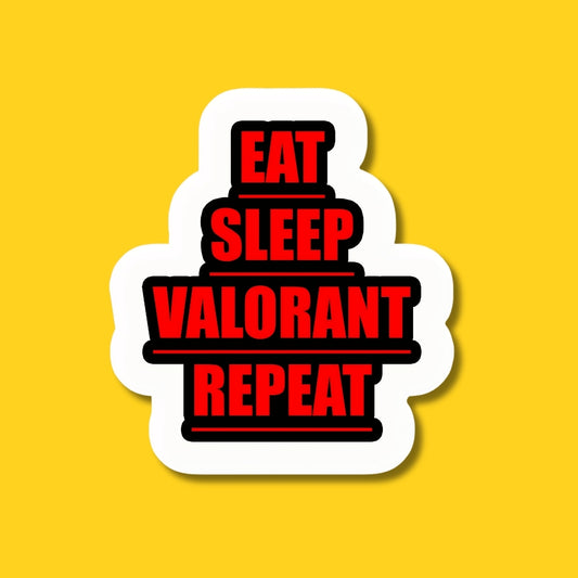 eat sleep valorant sticker