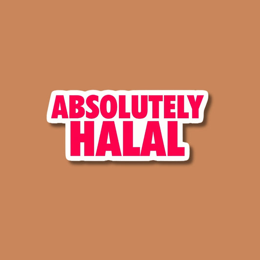 absolutely halal sticker