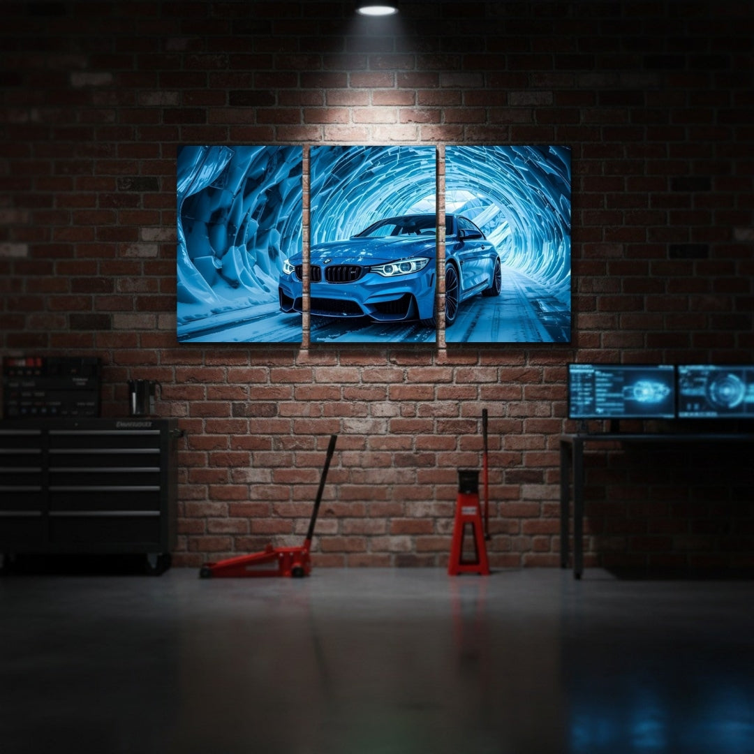 BMW M5 Front 3 Panel Wall Art | Luxury Car Wall Frames | 4K Waterproof & Fade-Proof Automotive Decor for Gaming Room, Office & Bedroom