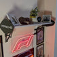 Porsche GT Spoiler Shelf Wall Mount, LED Racing Shelf for Garage, Gaming Room & Car Enthusiasts